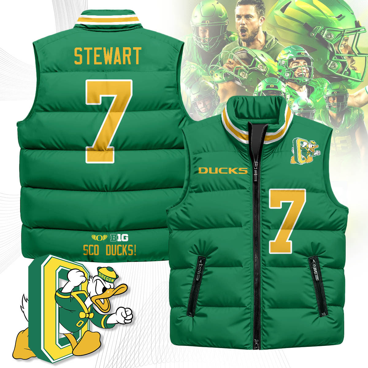 Oregon Ducks Unisex Puffer Vest
