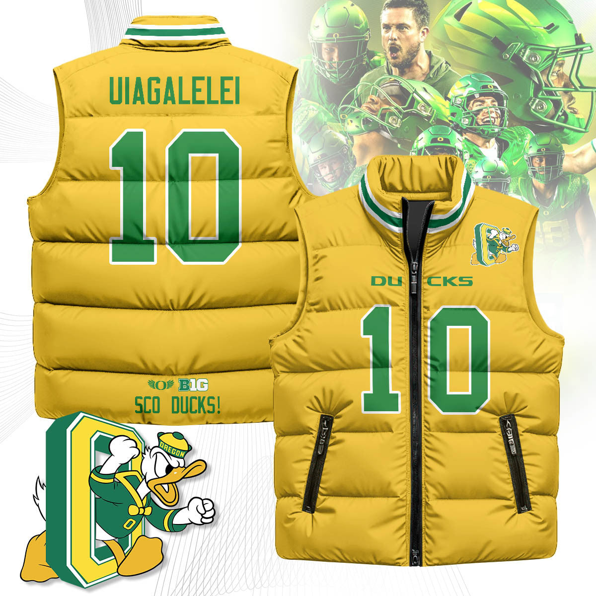 Oregon Ducks Unisex Puffer Vest