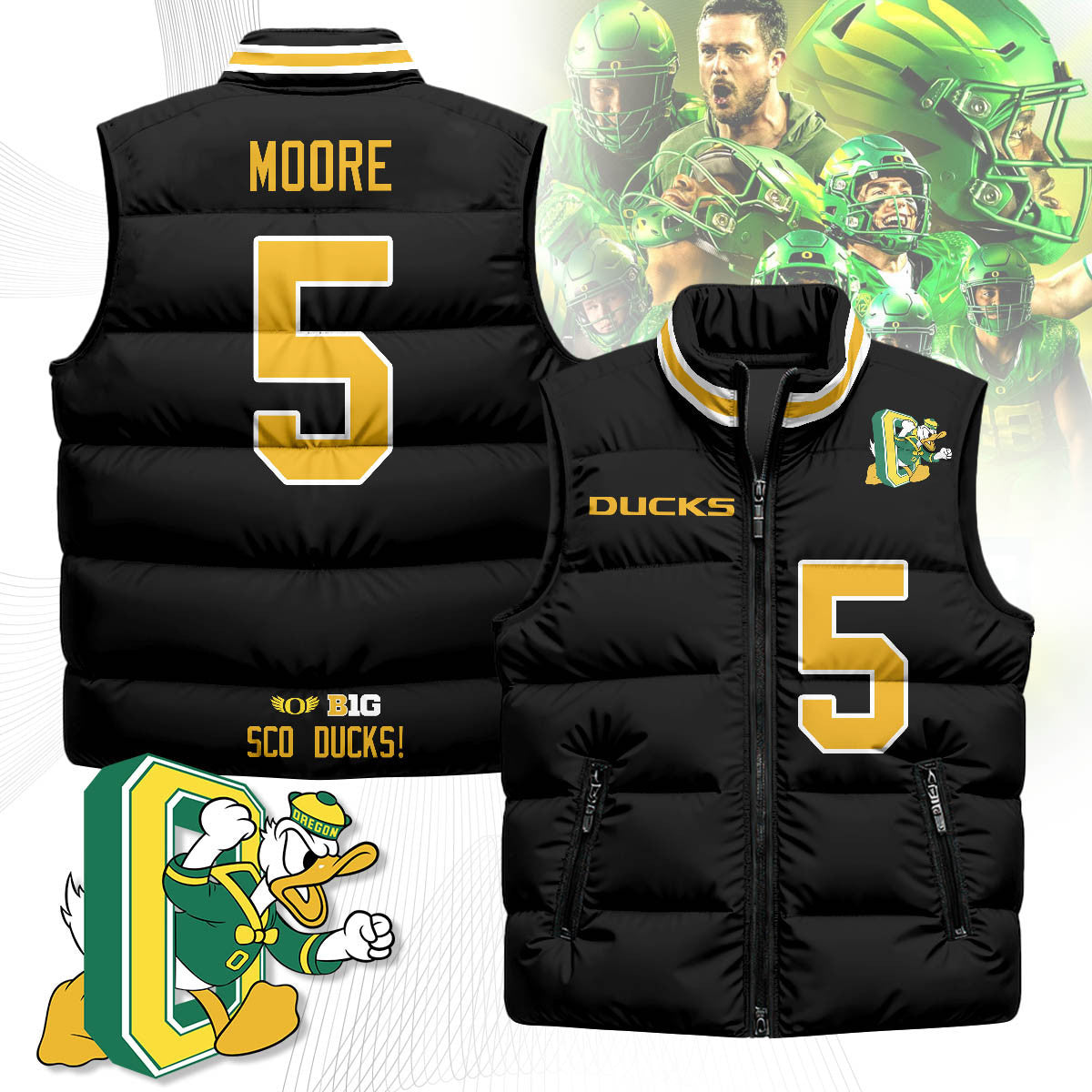 Oregon Ducks Unisex Puffer Vest