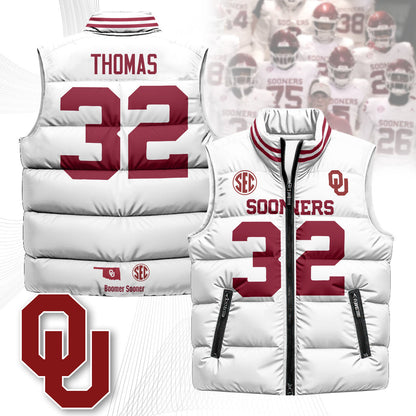 Oklahoma Sooners Unisex Puffer Vest