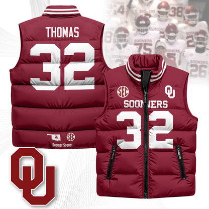 Oklahoma Sooners Unisex Puffer Vest