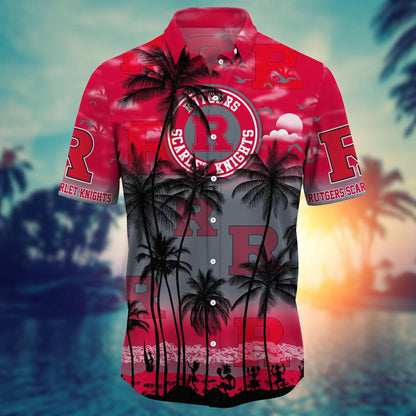 Rutgers Scarlet Knights - Trending Aloha Shirt Summer