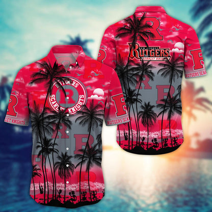 Rutgers Scarlet Knights - Trending Aloha Shirt Summer