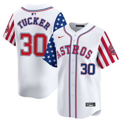 Men's Astros 2025 Independence Day Vapor Premier Limited Jersey - All Stitched