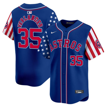 Men's Astros 2025 Independence Day Vapor Premier Limited Jersey - All Stitched