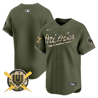 Baltimore Orioles Armed Forces Day Vapor Premier Limited Jersey - All Stitched