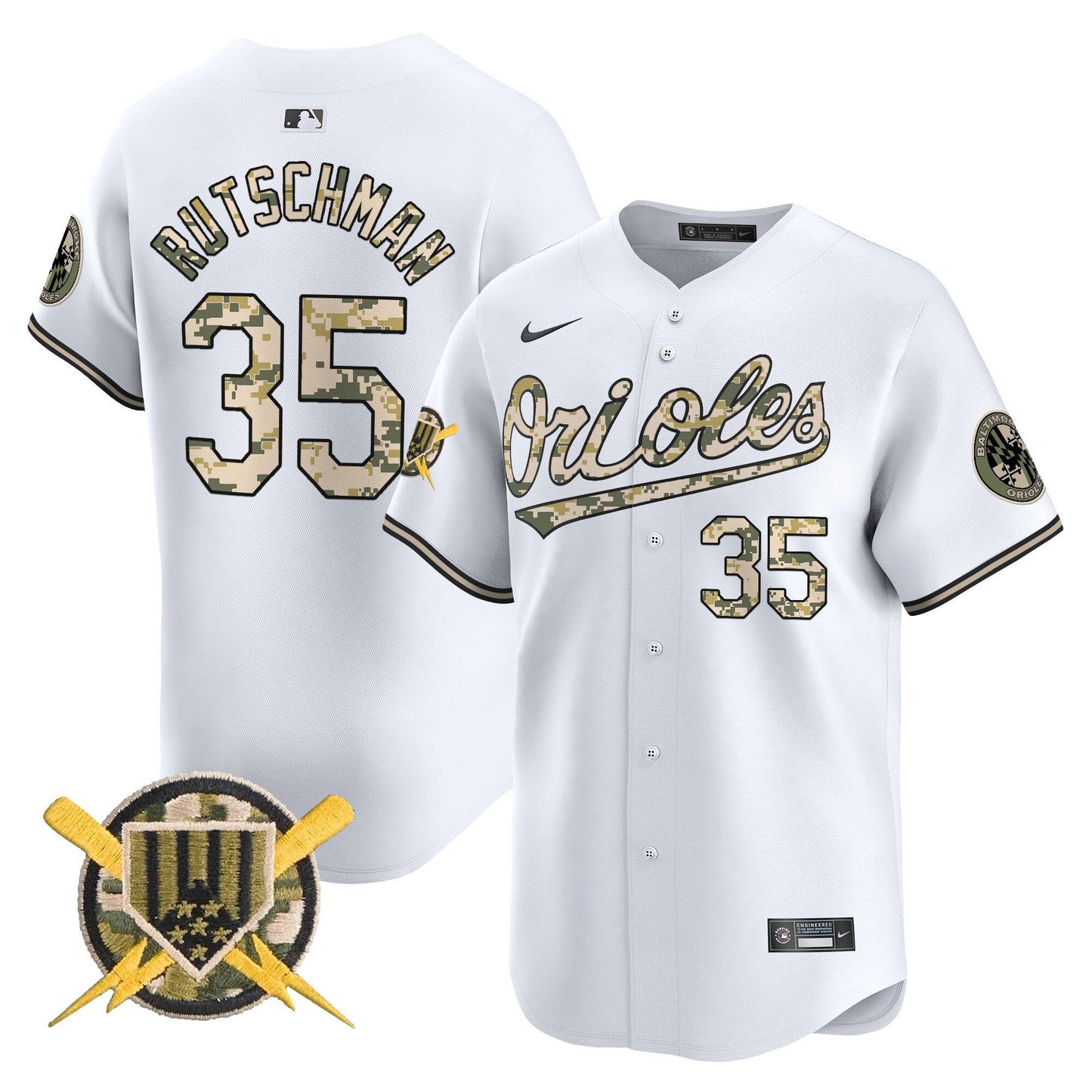 Baltimore Orioles Armed Forces Day Vapor Premier Limited Jersey - All Stitched