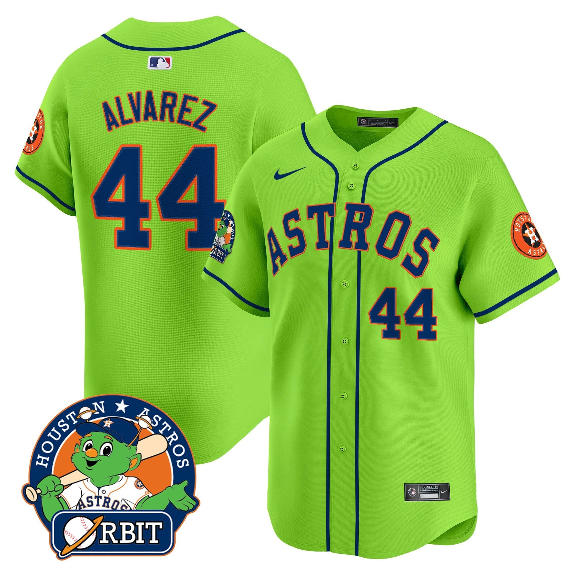 Men's Astros Orbit Patch Vapor Premier Limited Jersey V2 - All Stitched