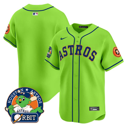 Men's Astros Orbit Patch Vapor Premier Limited Jersey V2 - All Stitched