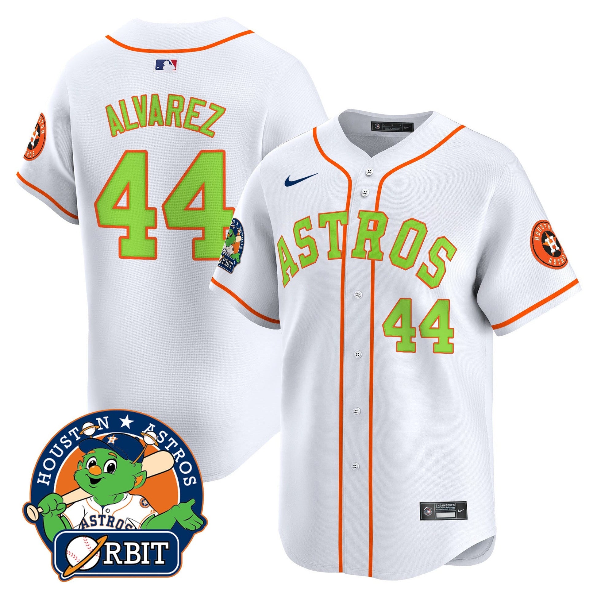 Men's Astros Orbit Patch Vapor Premier Limited Jersey V2 - All Stitched