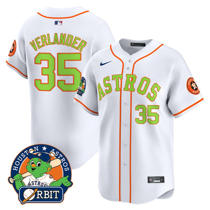 Men's Astros Orbit Patch Vapor Premier Limited Jersey V2 - All Stitched