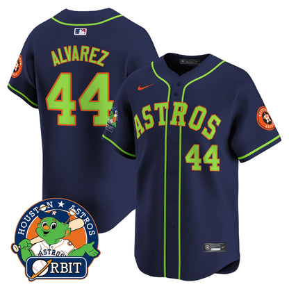 Men's Astros Orbit Patch Vapor Premier Limited Jersey V2 - All Stitched