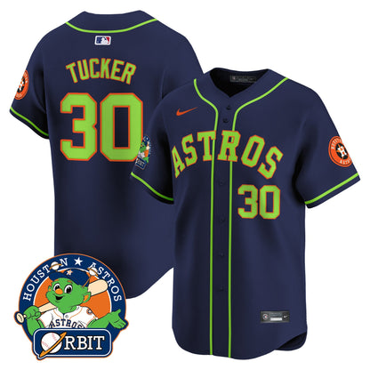Men's Astros Orbit Patch Vapor Premier Limited Jersey V2 - All Stitched
