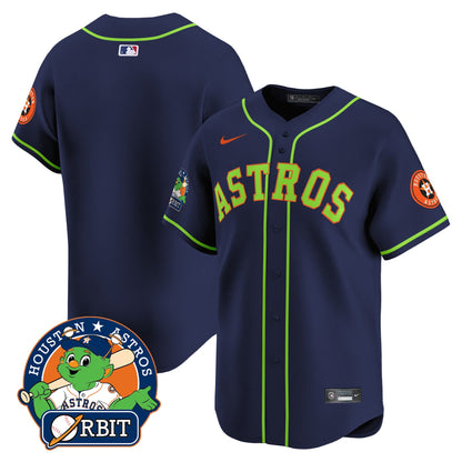 Men's Astros Orbit Patch Vapor Premier Limited Jersey V2 - All Stitched