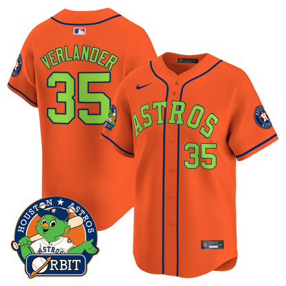 Men's Astros Orbit Patch Vapor Premier Limited Jersey V2 - All Stitched