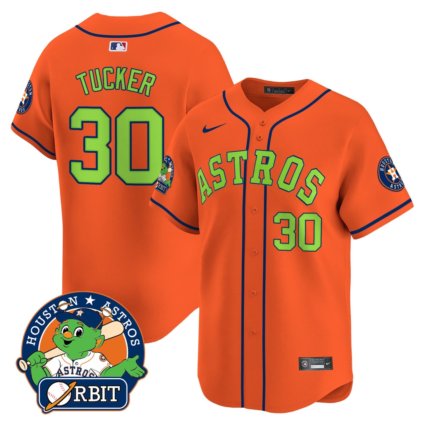 Men's Astros Orbit Patch Vapor Premier Limited Jersey V2 - All Stitched