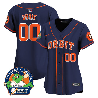 Women's Astros Orbit Patch Vapor Premier Limited Jersey - All Stitched