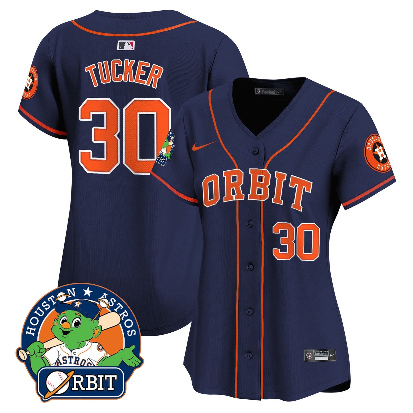 Women's Astros Orbit Patch Vapor Premier Limited Jersey - All Stitched