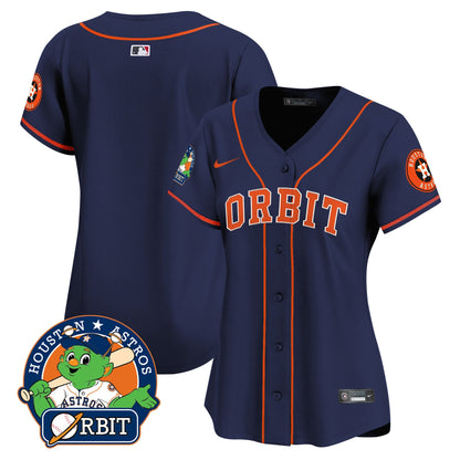 Women's Astros Orbit Patch Vapor Premier Limited Jersey - All Stitched