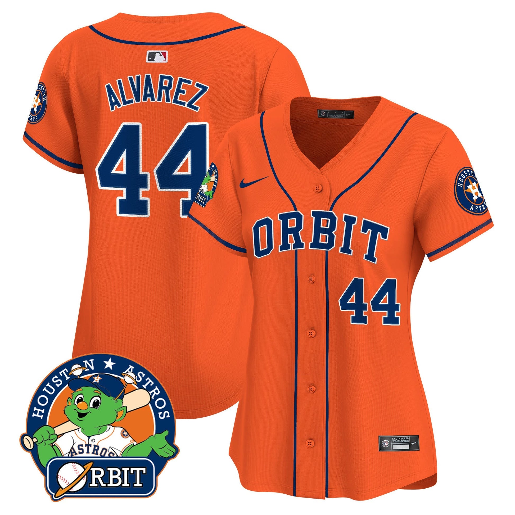 Women's Astros Orbit Patch Vapor Premier Limited Jersey - All Stitched