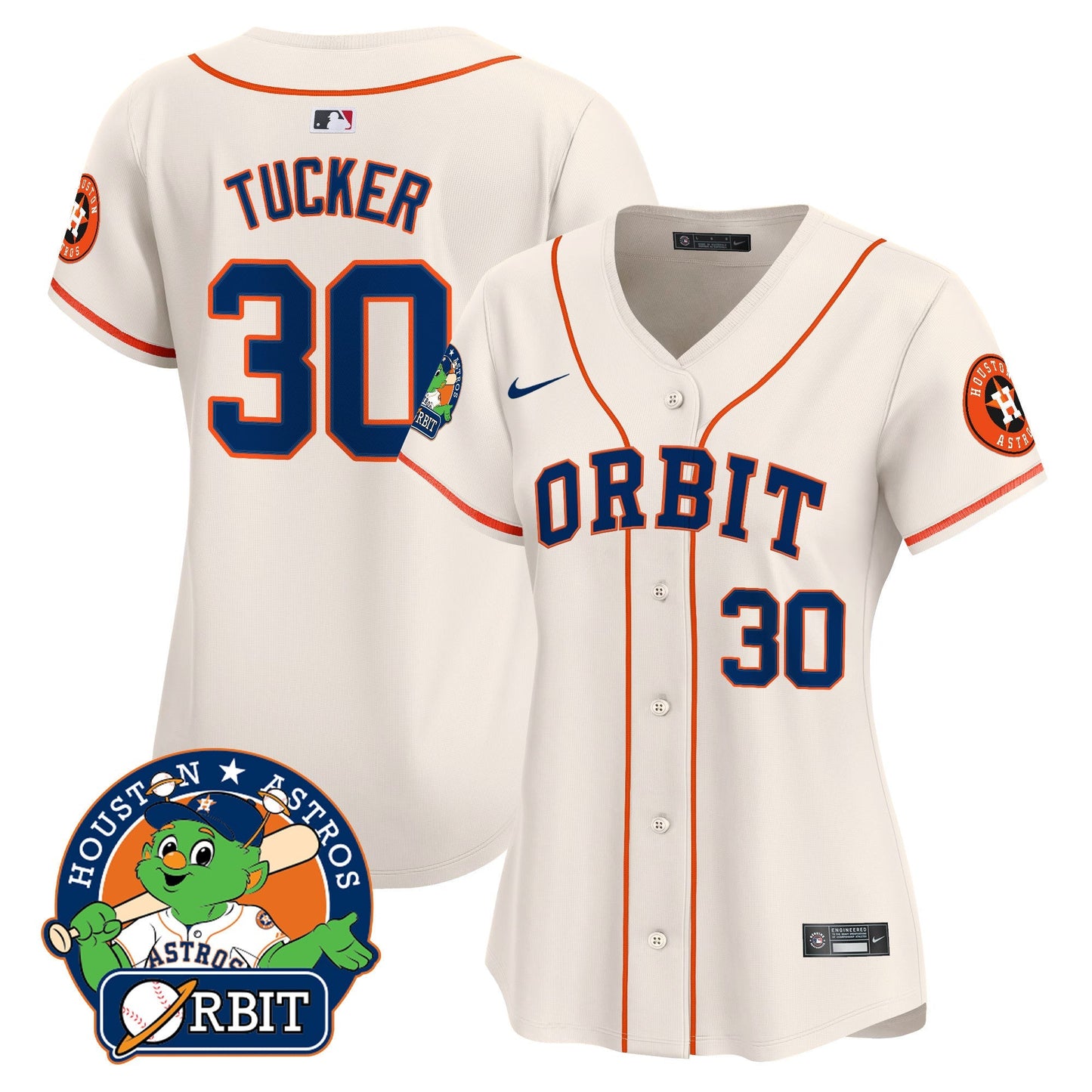 Women's Astros Orbit Patch Vapor Premier Limited Jersey - All Stitched
