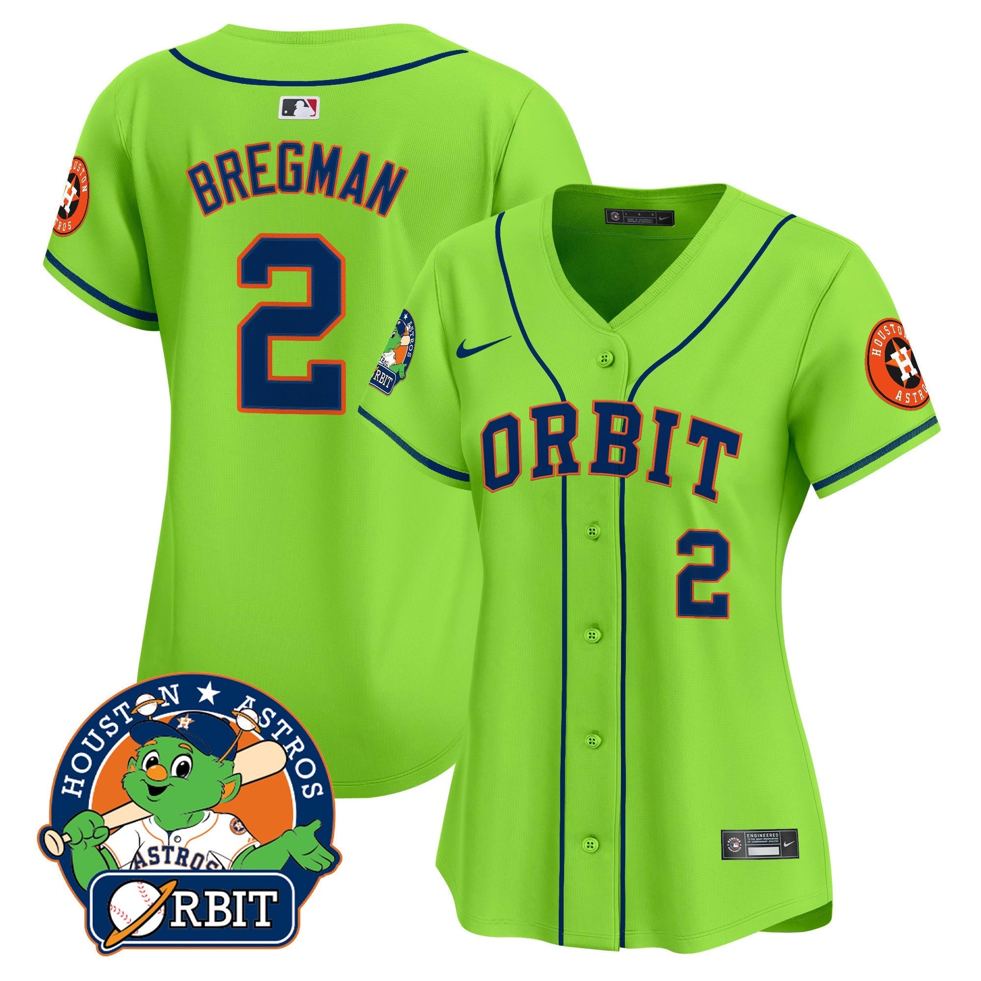 Women's Astros Orbit Patch Vapor Premier Limited Jersey - All Stitched