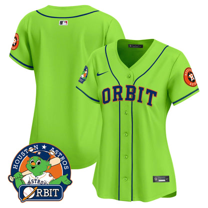 Women's Astros Orbit Patch Vapor Premier Limited Jersey - All Stitched