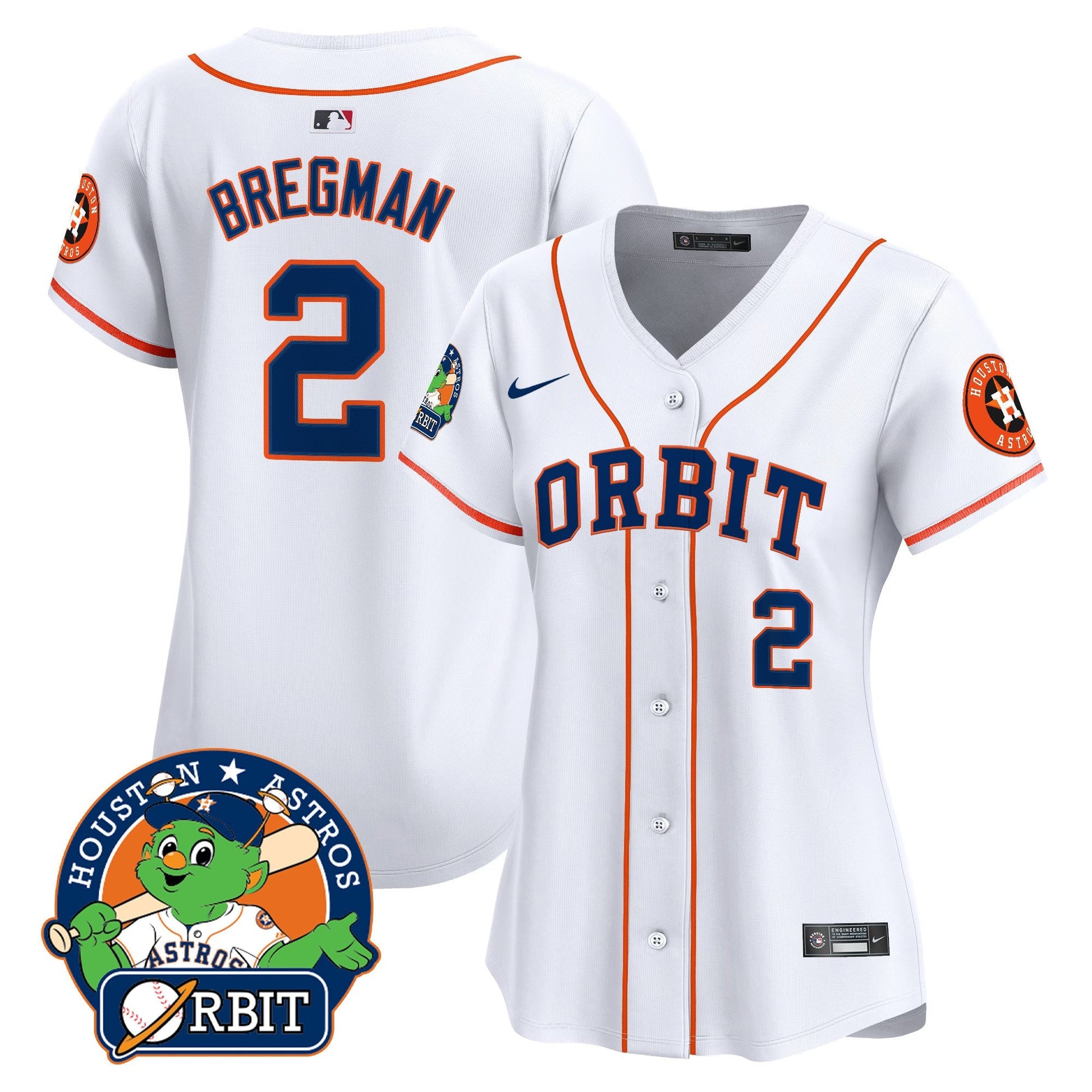 Women's Astros Orbit Patch Vapor Premier Limited Jersey - All Stitched