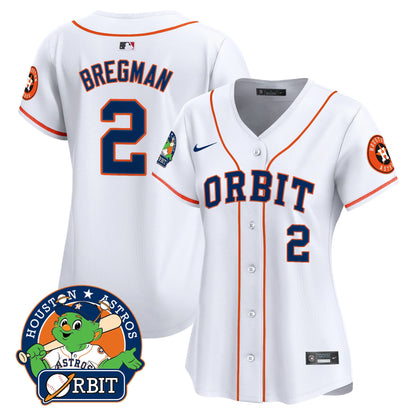 Women's Astros Orbit Patch Vapor Premier Limited Jersey - All Stitched