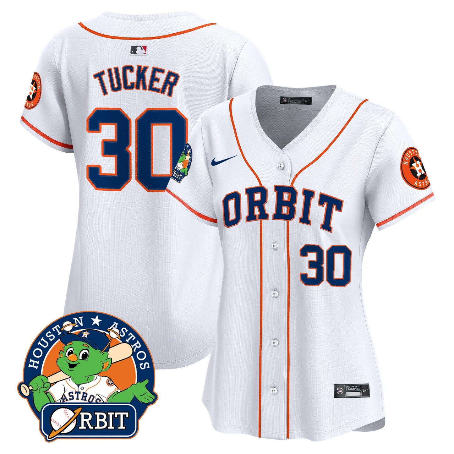 Women's Astros Orbit Patch Vapor Premier Limited Jersey - All Stitched