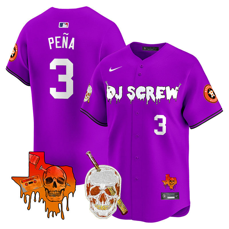 Men's Astros DJ Screw Vapor Premier Limited Jersey V2 - All Stitched