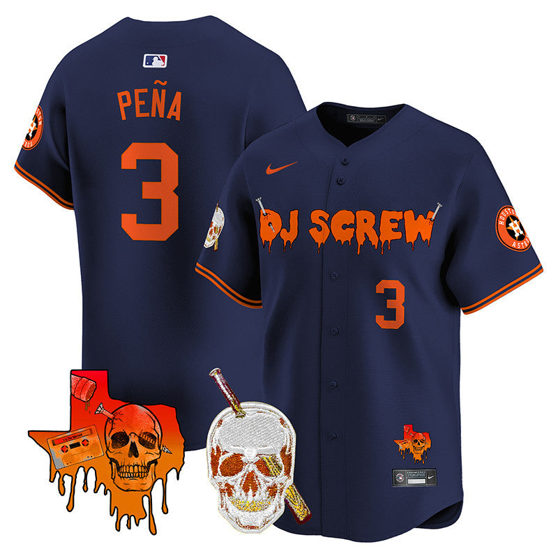 Men's Astros DJ Screw Vapor Premier Limited Jersey V2 - All Stitched