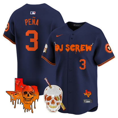 Men's Astros DJ Screw Vapor Premier Limited Jersey V2 - All Stitched