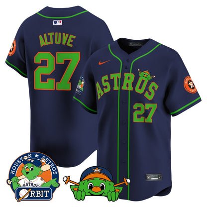 Men's Astros Orbit Patch Vapor Premier Limited Jersey V3 - All Stitched
