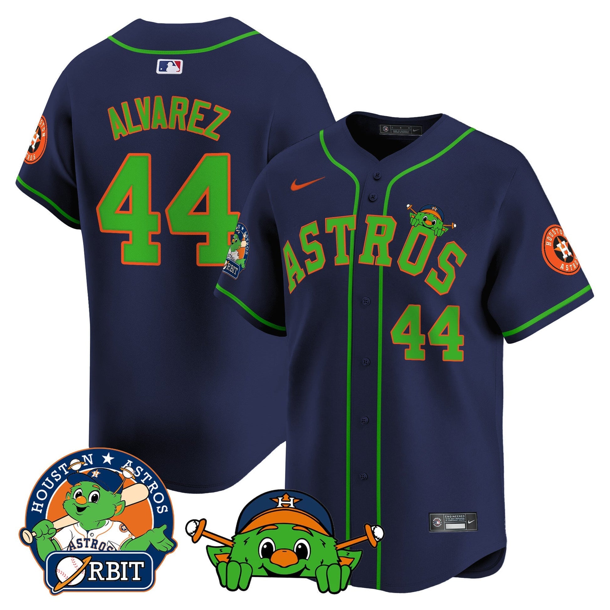 Men's Astros Orbit Patch Vapor Premier Limited Jersey V3 - All Stitched