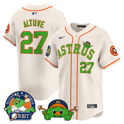 Men's Astros Orbit Patch Vapor Premier Limited Jersey V3 - All Stitched