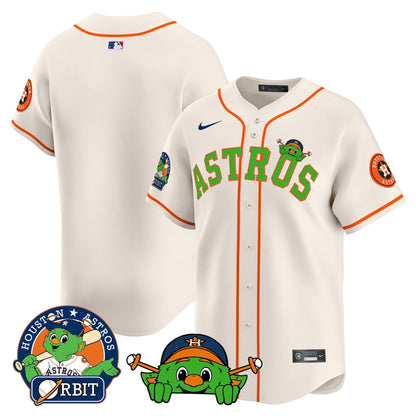 Men's Astros Orbit Patch Vapor Premier Limited Jersey V3 - All Stitched