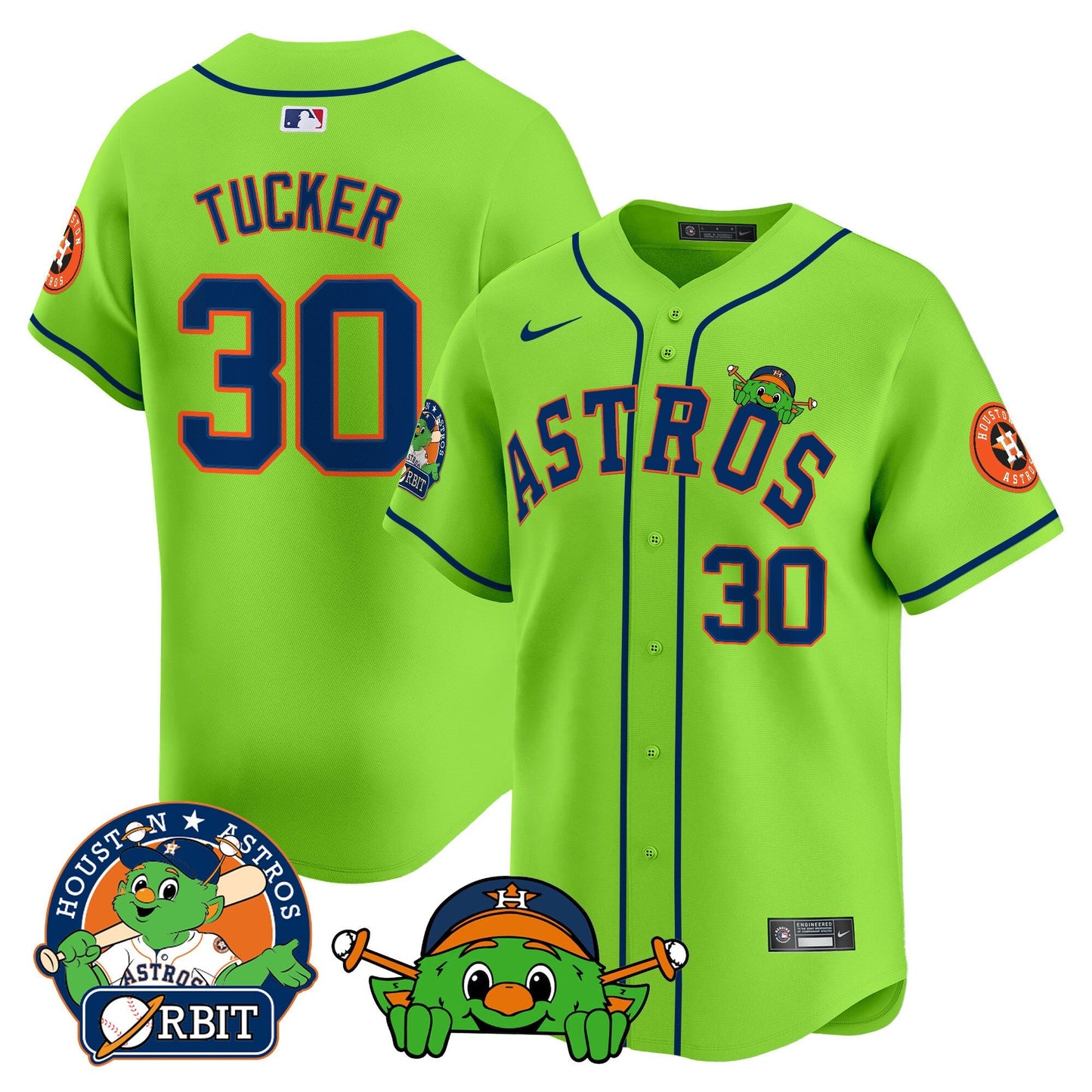 Men's Astros Orbit Patch Vapor Premier Limited Jersey V3 - All Stitched