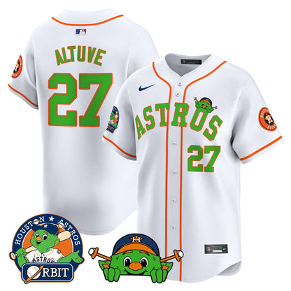 Men's Astros Orbit Patch Vapor Premier Limited Jersey V3 - All Stitched