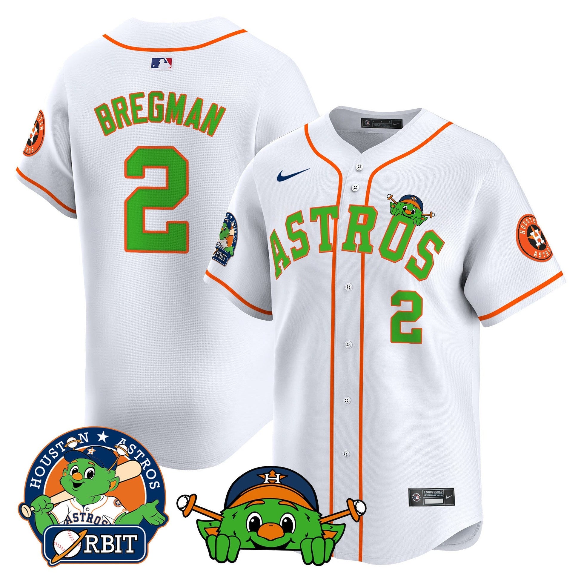 Men's Astros Orbit Patch Vapor Premier Limited Jersey V3 - All Stitched