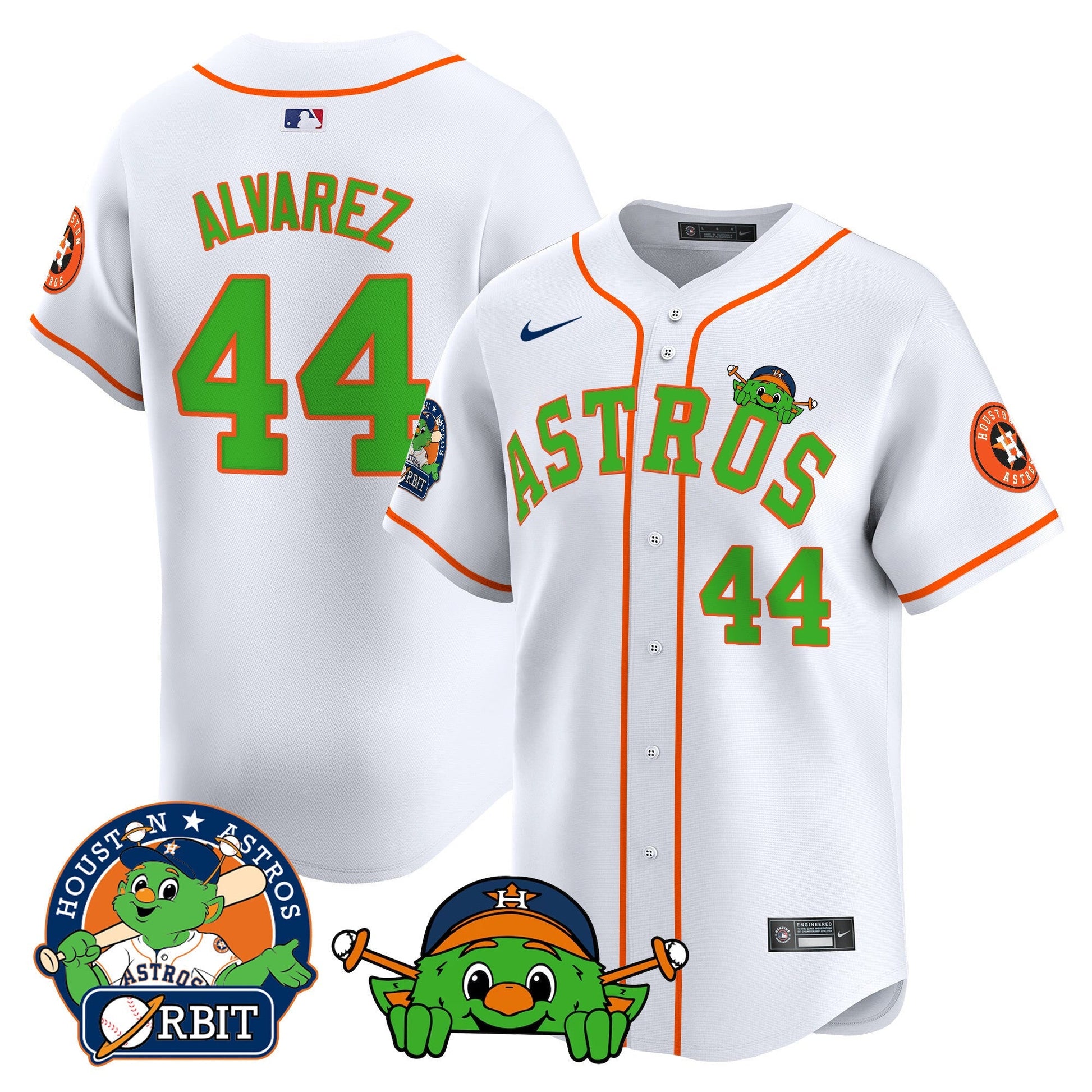 Men's Astros Orbit Patch Vapor Premier Limited Jersey V3 - All Stitched