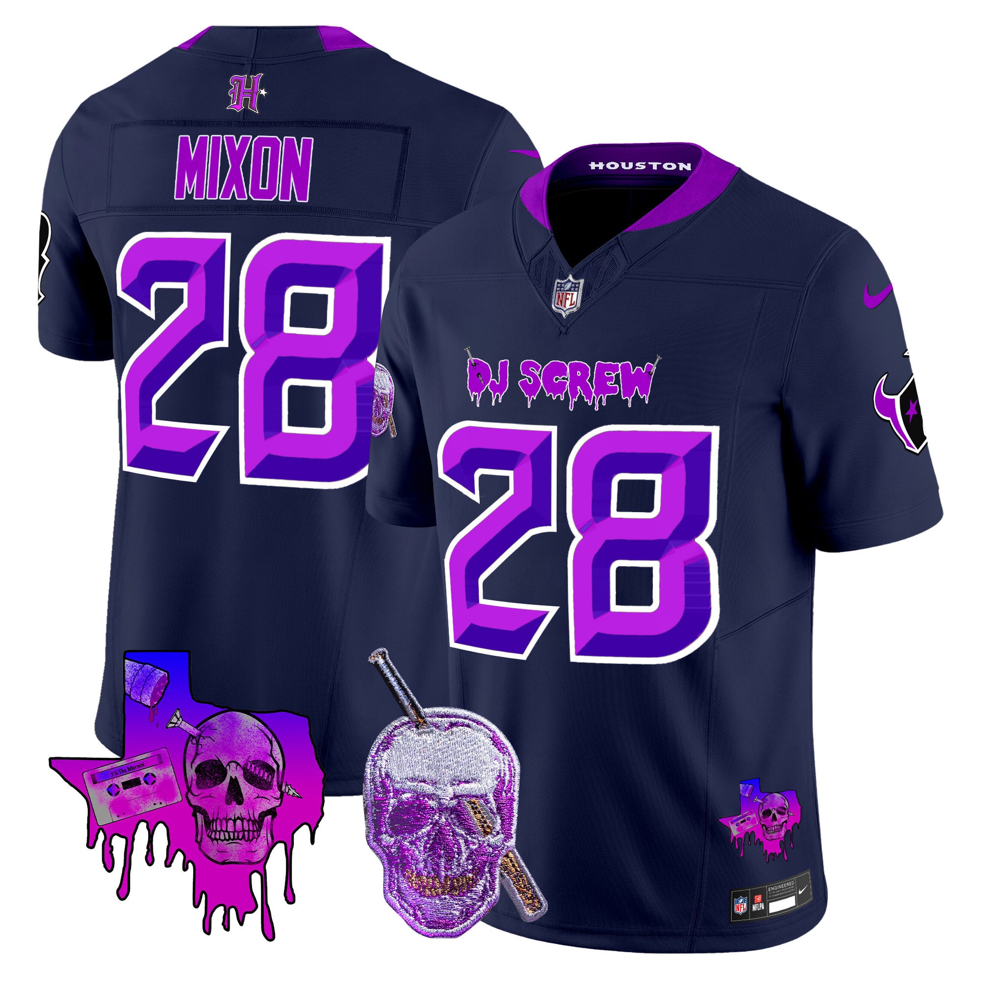 Men's Houston Texans DJ Screw Vapor Limited Jersey - All Stitched