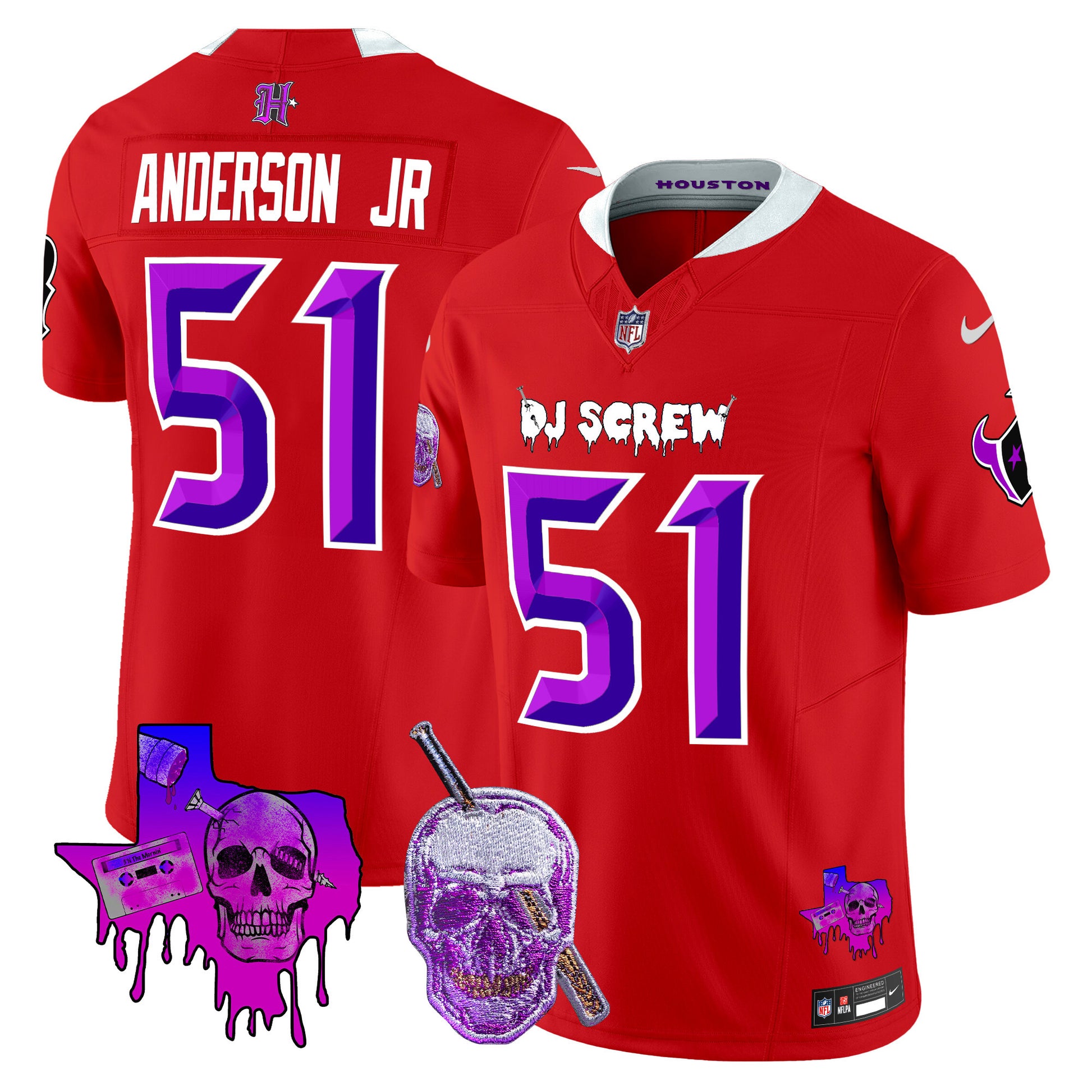 Men's Houston Texans DJ Screw Vapor Limited Jersey - All Stitched