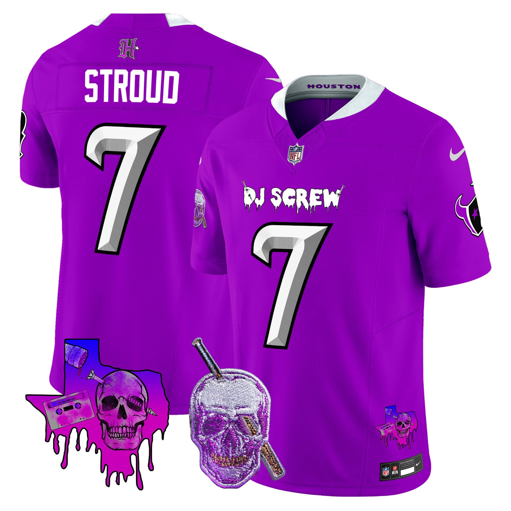 Men's Houston Texans DJ Screw Vapor Limited Jersey - All Stitched