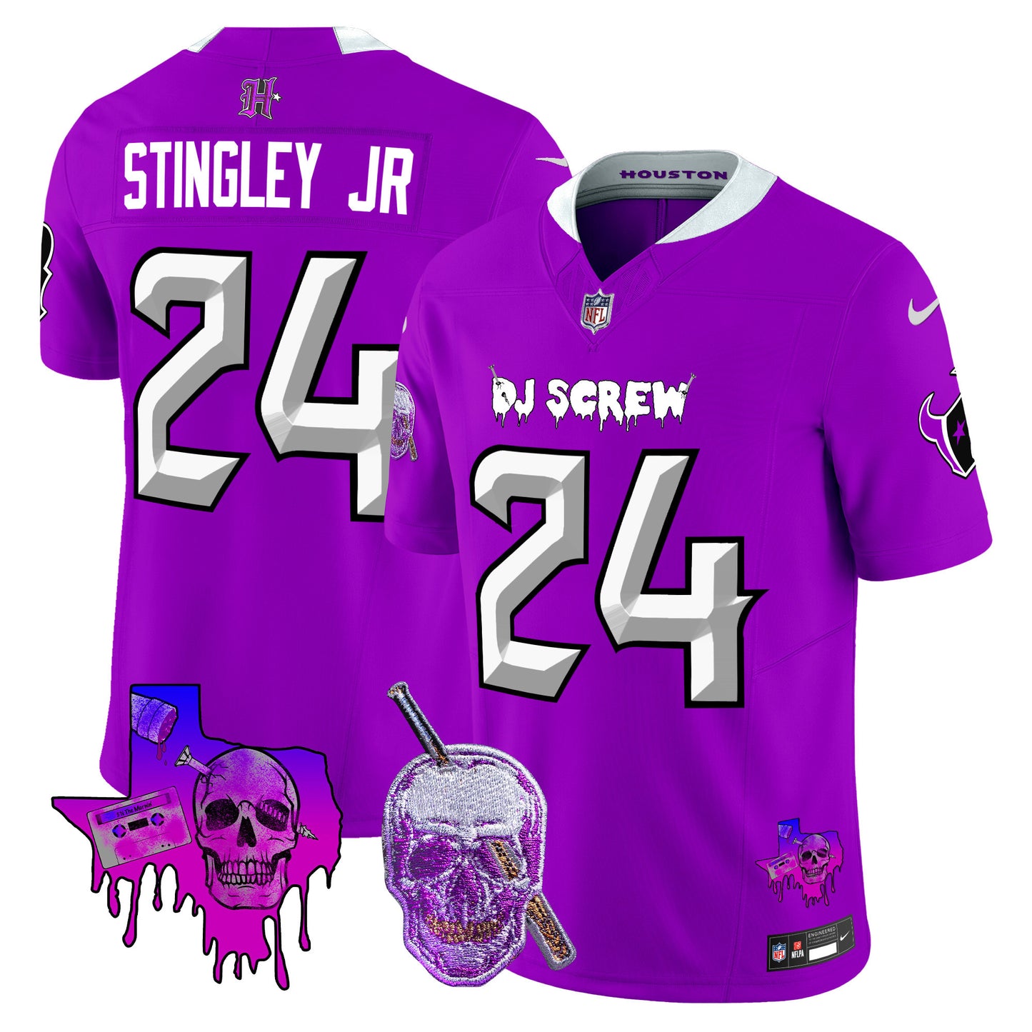 Men's Houston Texans DJ Screw Vapor Limited Jersey - All Stitched