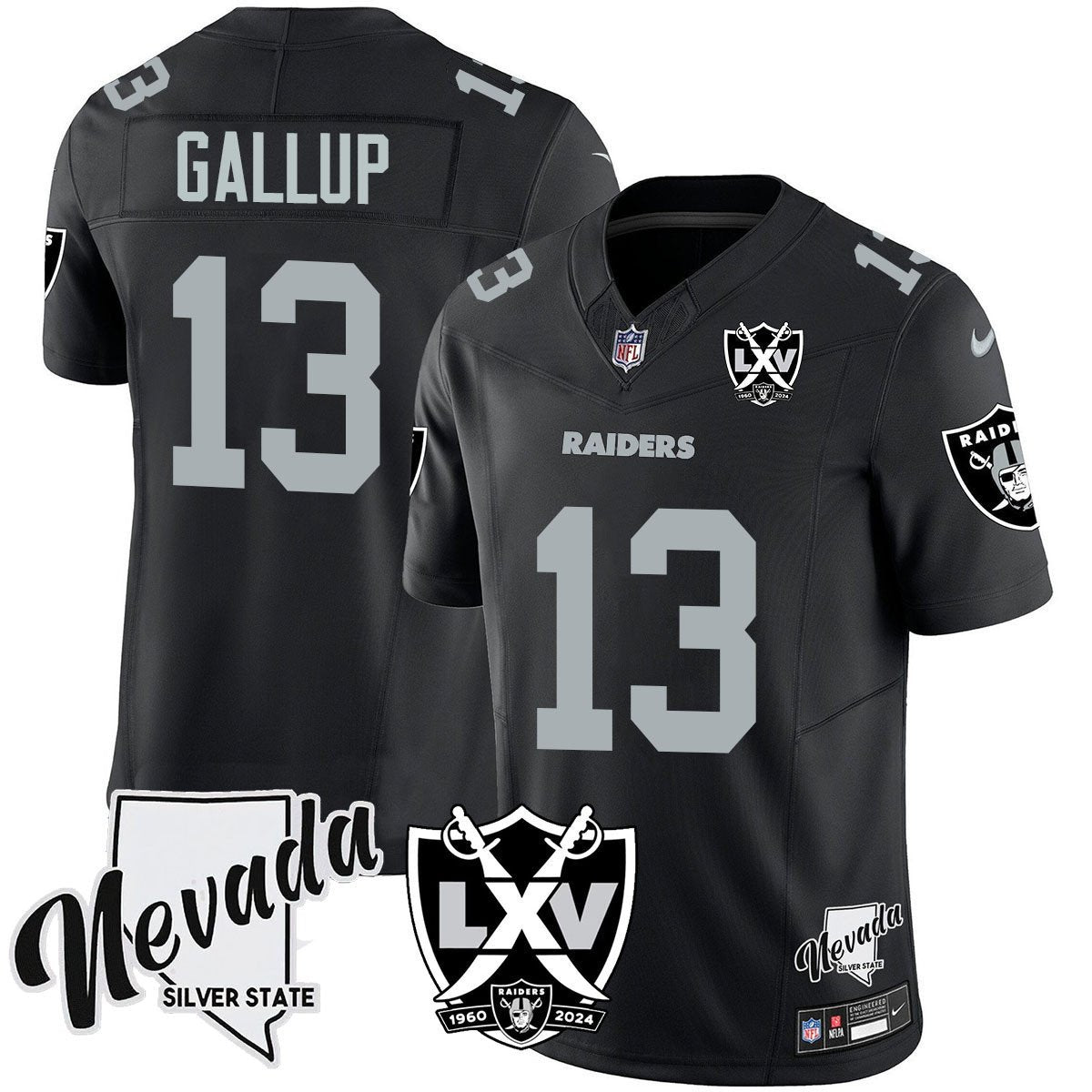 Men's Raiders 2025 Vapor Limited Jersey - 65th Anniversary - All Stitched