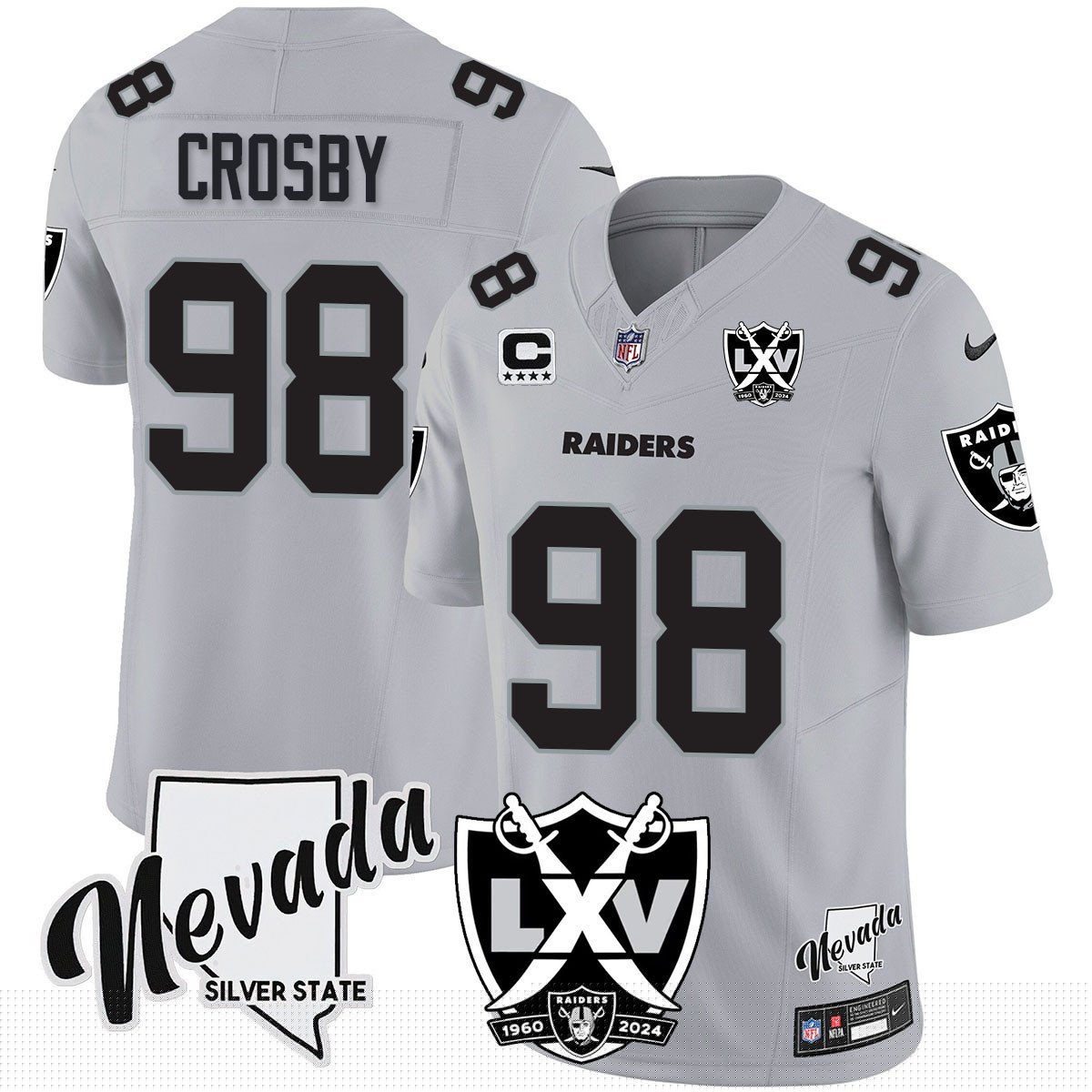 Men's Raiders 2025 Vapor Limited Jersey - 65th Anniversary - All Stitched