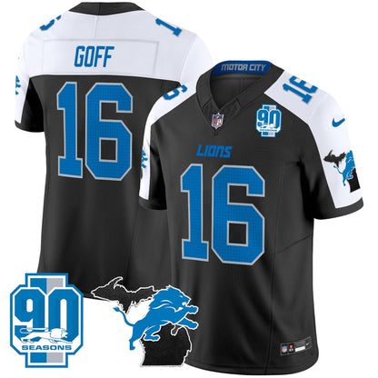 DET 2025 Michigan & 90th Year Patch Vapor Jersey - All Stitched
