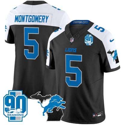 DET 2025 Michigan & 90th Year Patch Vapor Jersey - All Stitched