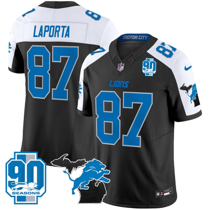 DET 2025 Michigan & 90th Year Patch Vapor Jersey - All Stitched